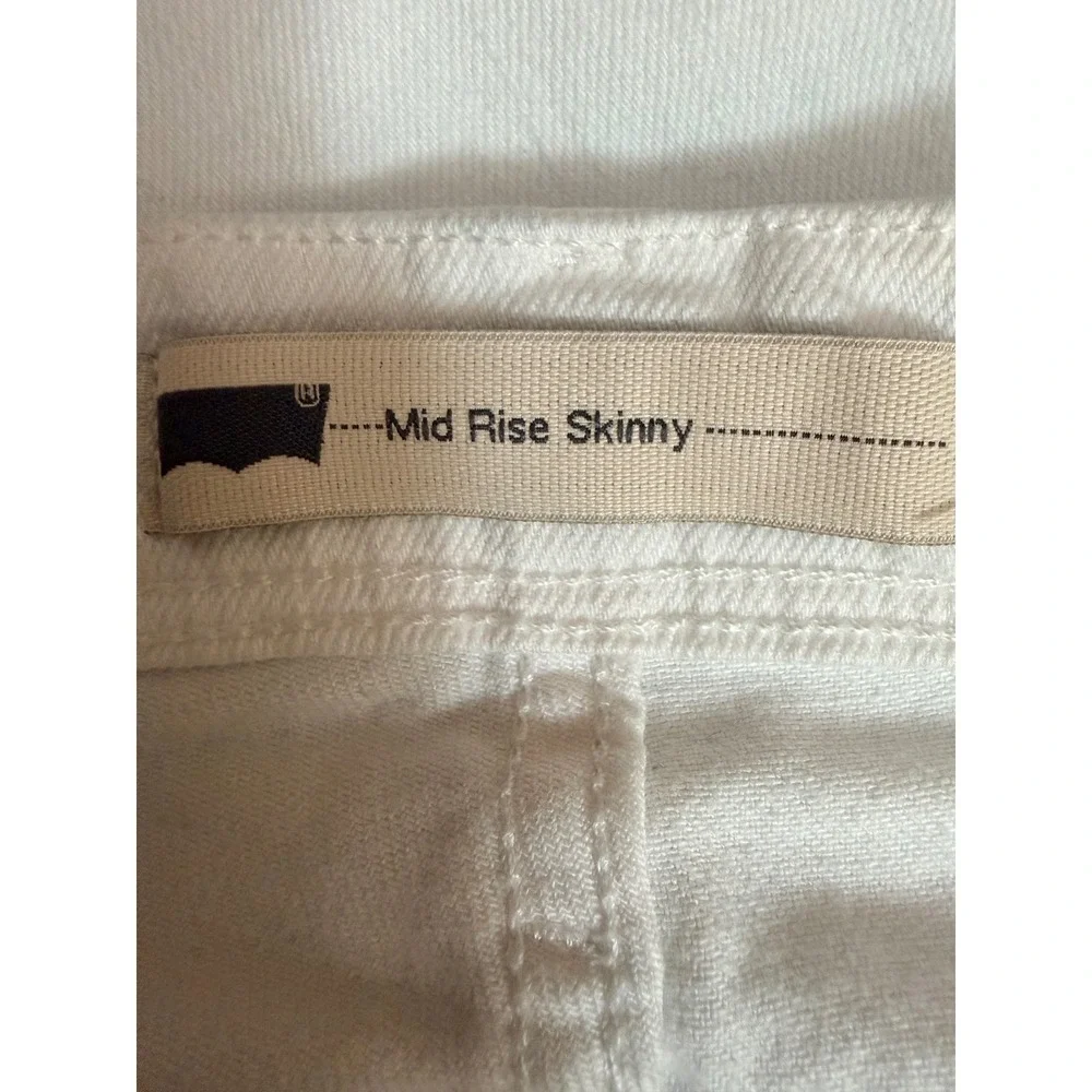 Levi's Women Jeans White Mid Rise Skinny 4 W27